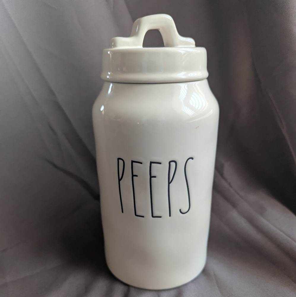 Rae Dunn White 'Peeps' Canister